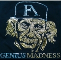 FA01 Genius Madness Rhinestone Face Tee Shirt
